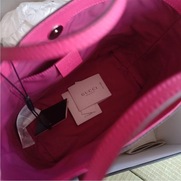 Gucci Pink and Blue Patterned Women's Bag - Picture 6 of 9